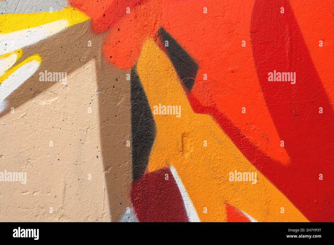 close up of colorful urban wall texture Stock Photo