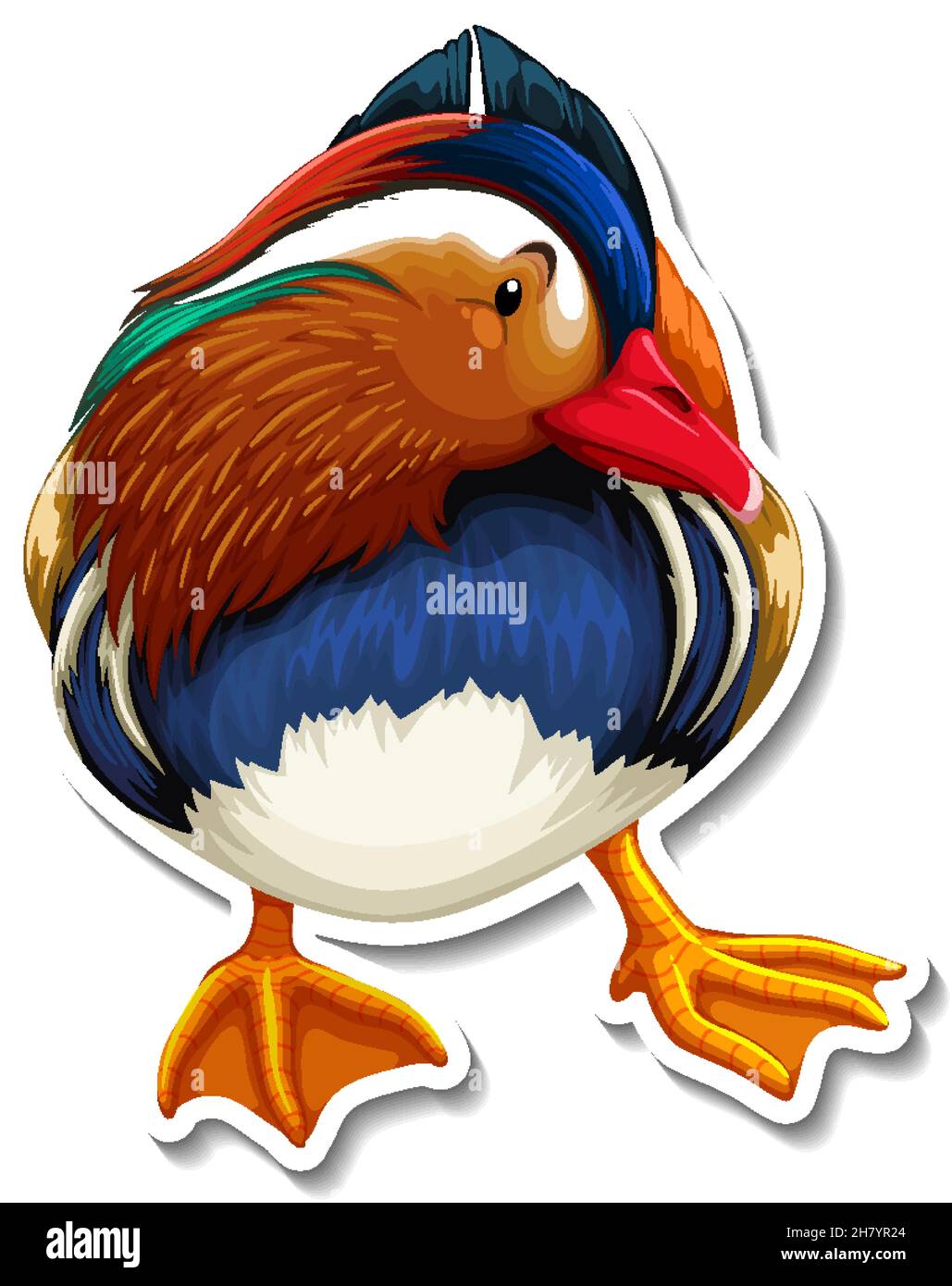 Little bird animal cartoon sticker illustration Stock Vector Image & Art -  Alamy