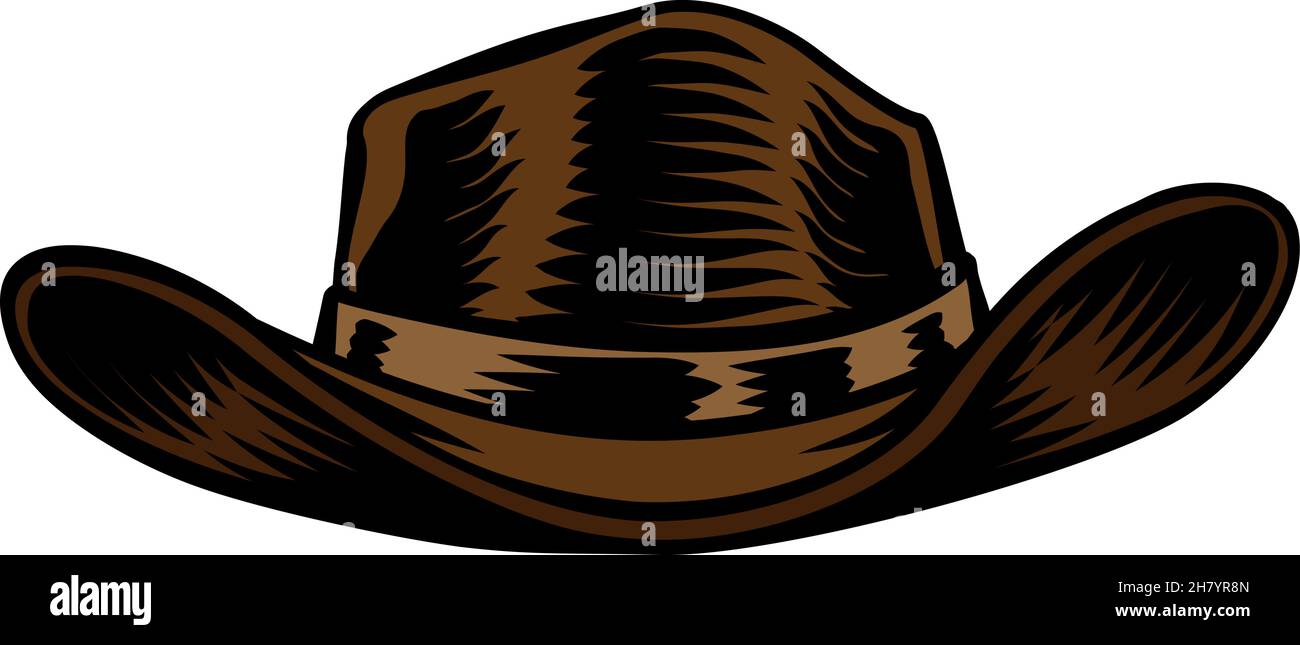 Cowboy or Sheriff American Western Wild West Hat Stock Vector