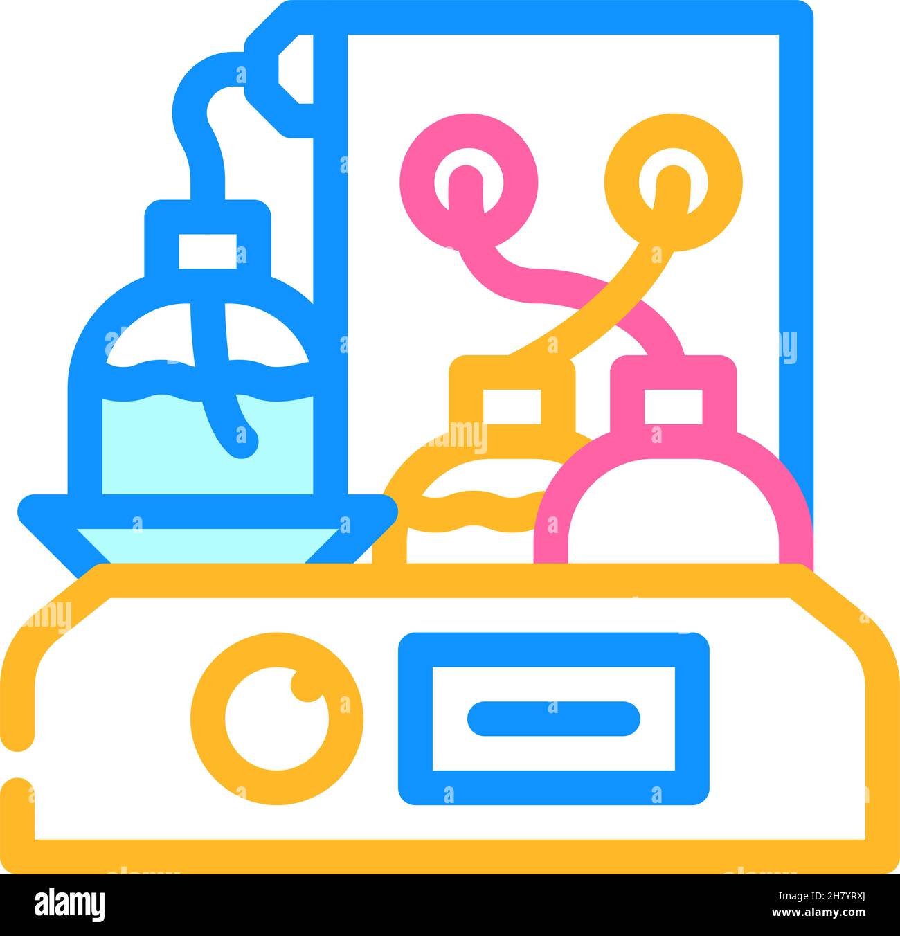 chromatograph electronic tool color icon vector illustration Stock Vector