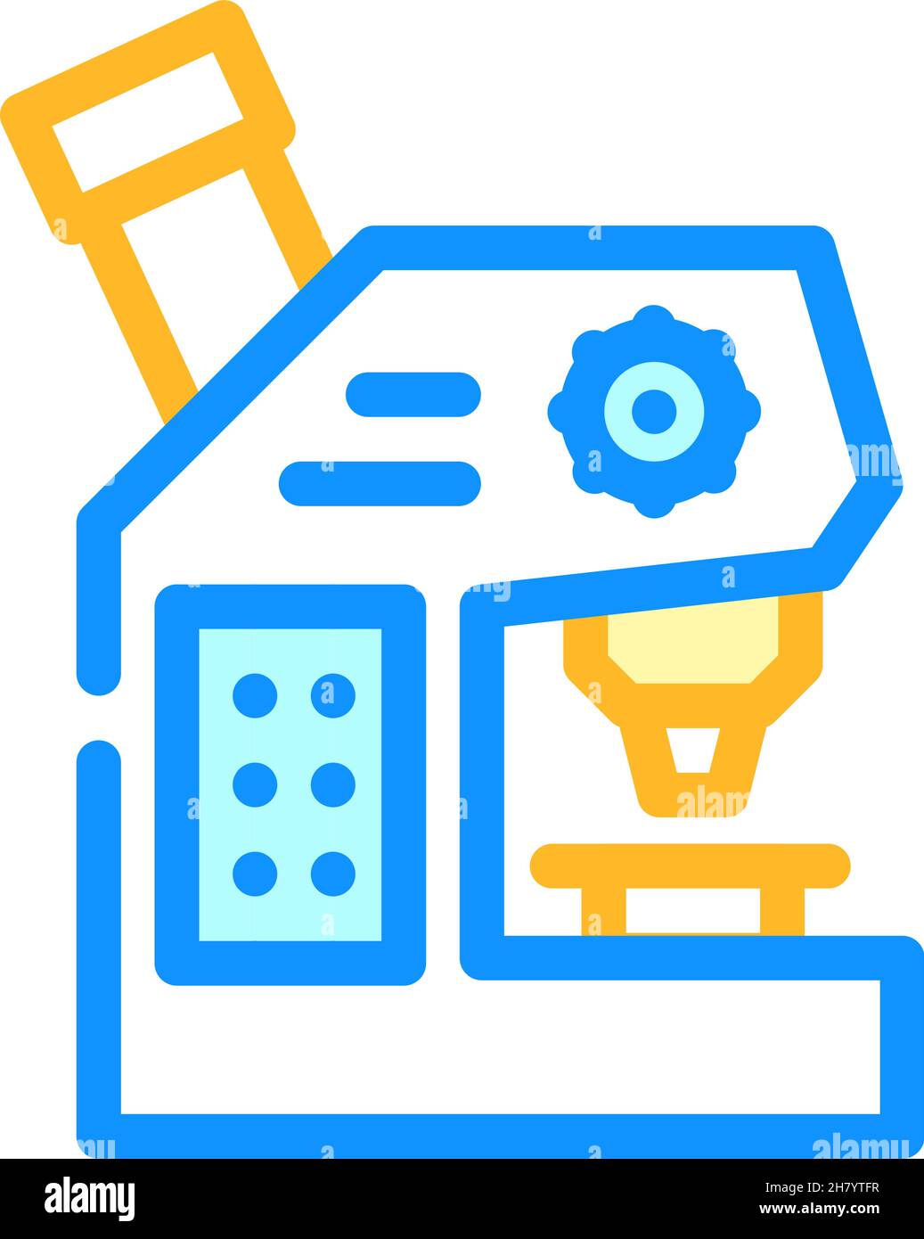 microscope laboratory tool color icon vector illustration Stock Vector
