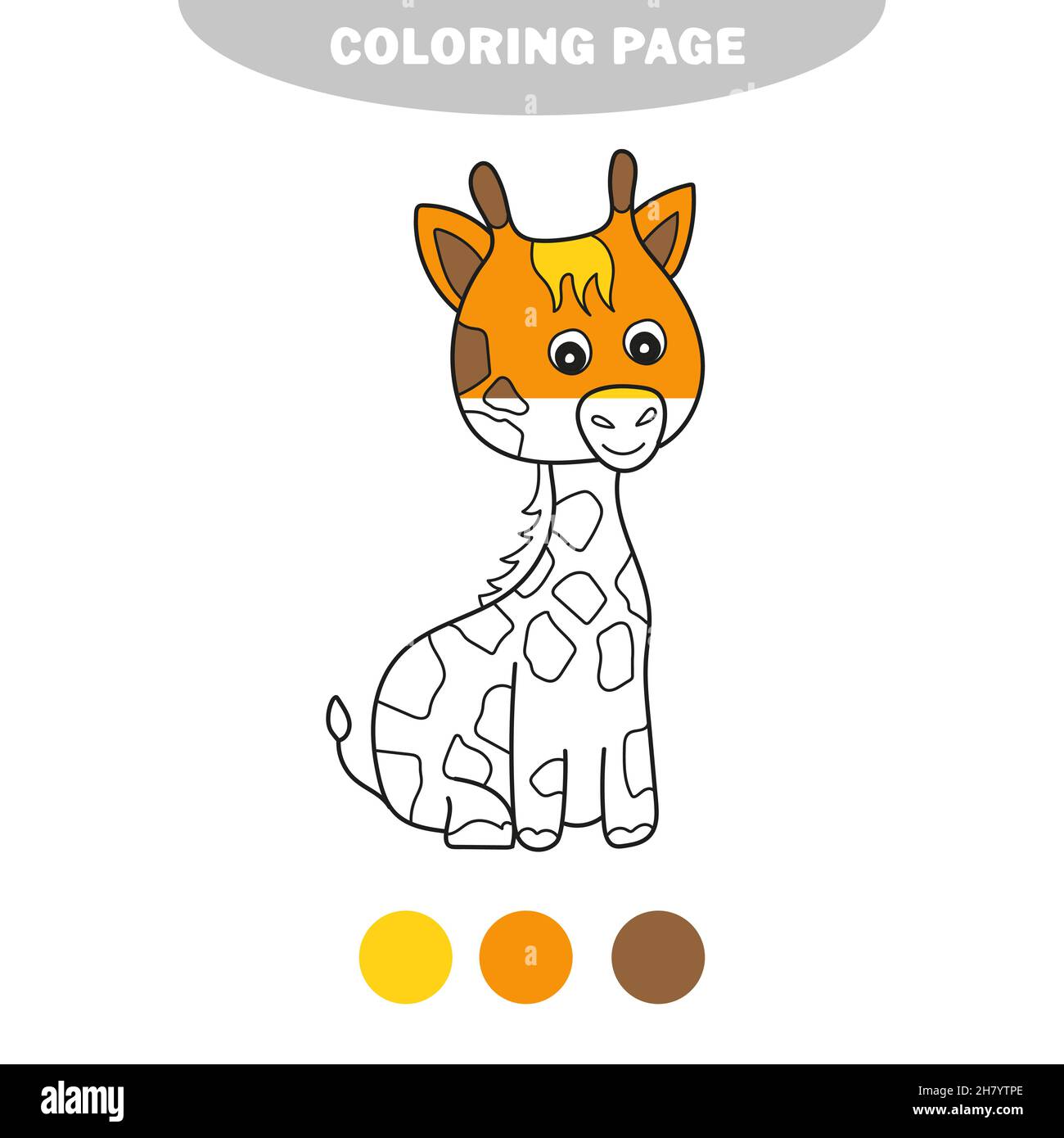 Simple Giraffe Outline