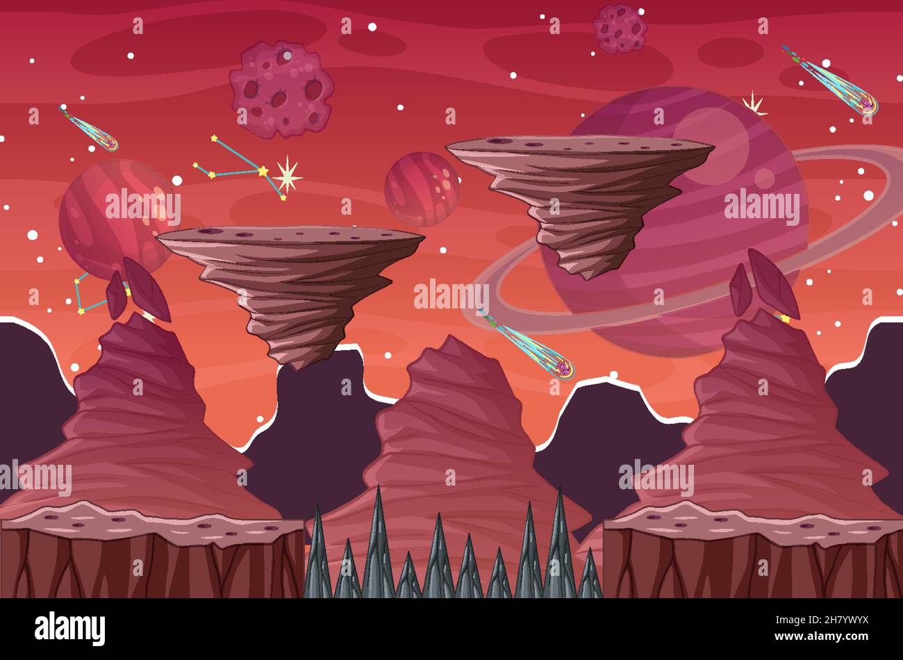 Fantasy Galaxy Space Background illustration Stock Vector Image & Art ...