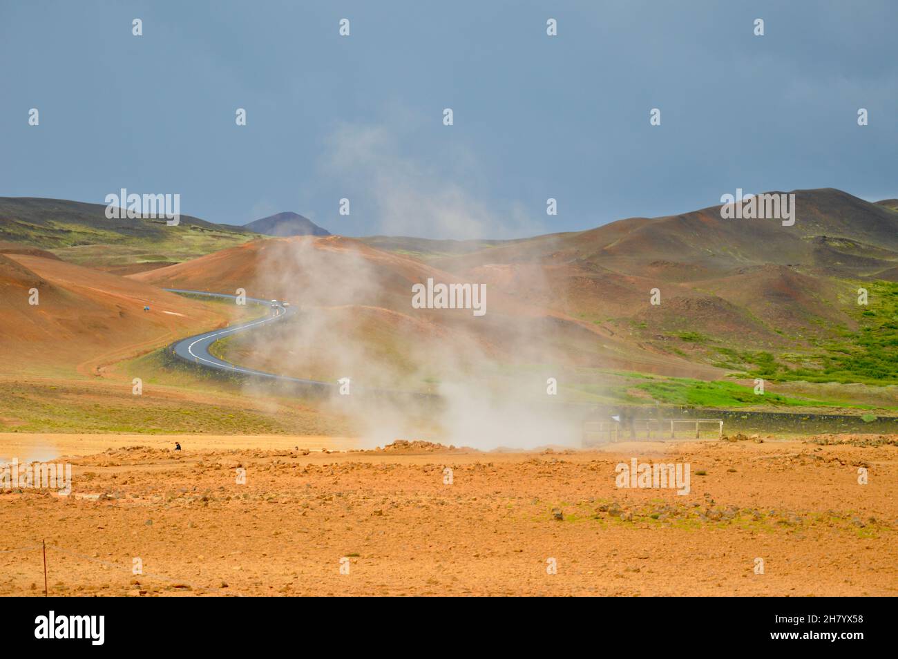 view on special landscape of namafjall, Iceland Stock Photo