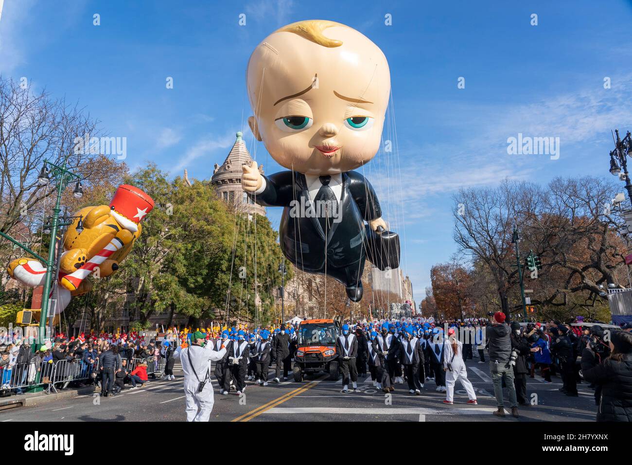 The Boss Baby balloon moves through during the 95th Annual Macy s