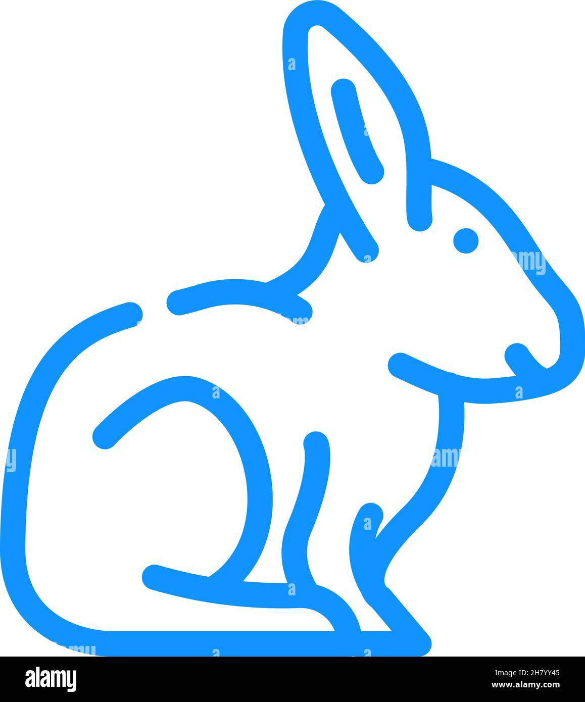rabbit farm animal color icon vector illustration Stock Vector Image ...