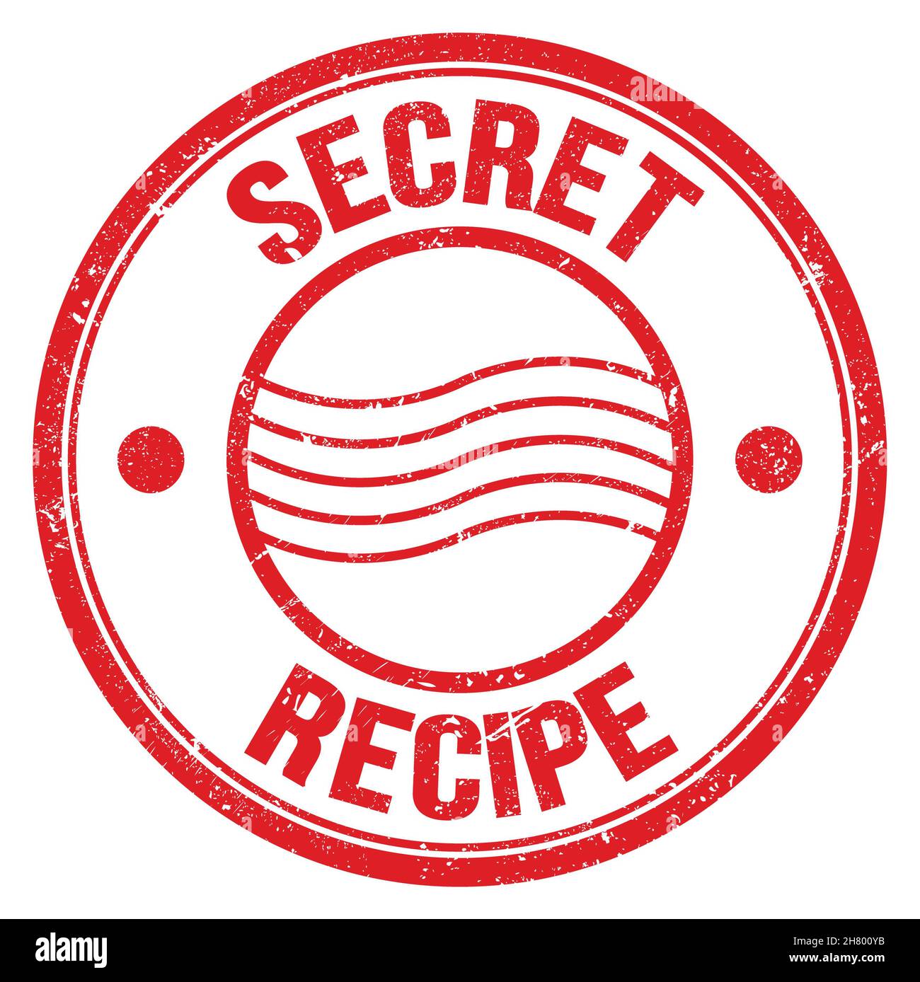 SECRET RECIPE text written on red round vintage rubber stamp Stock Photo -  Alamy