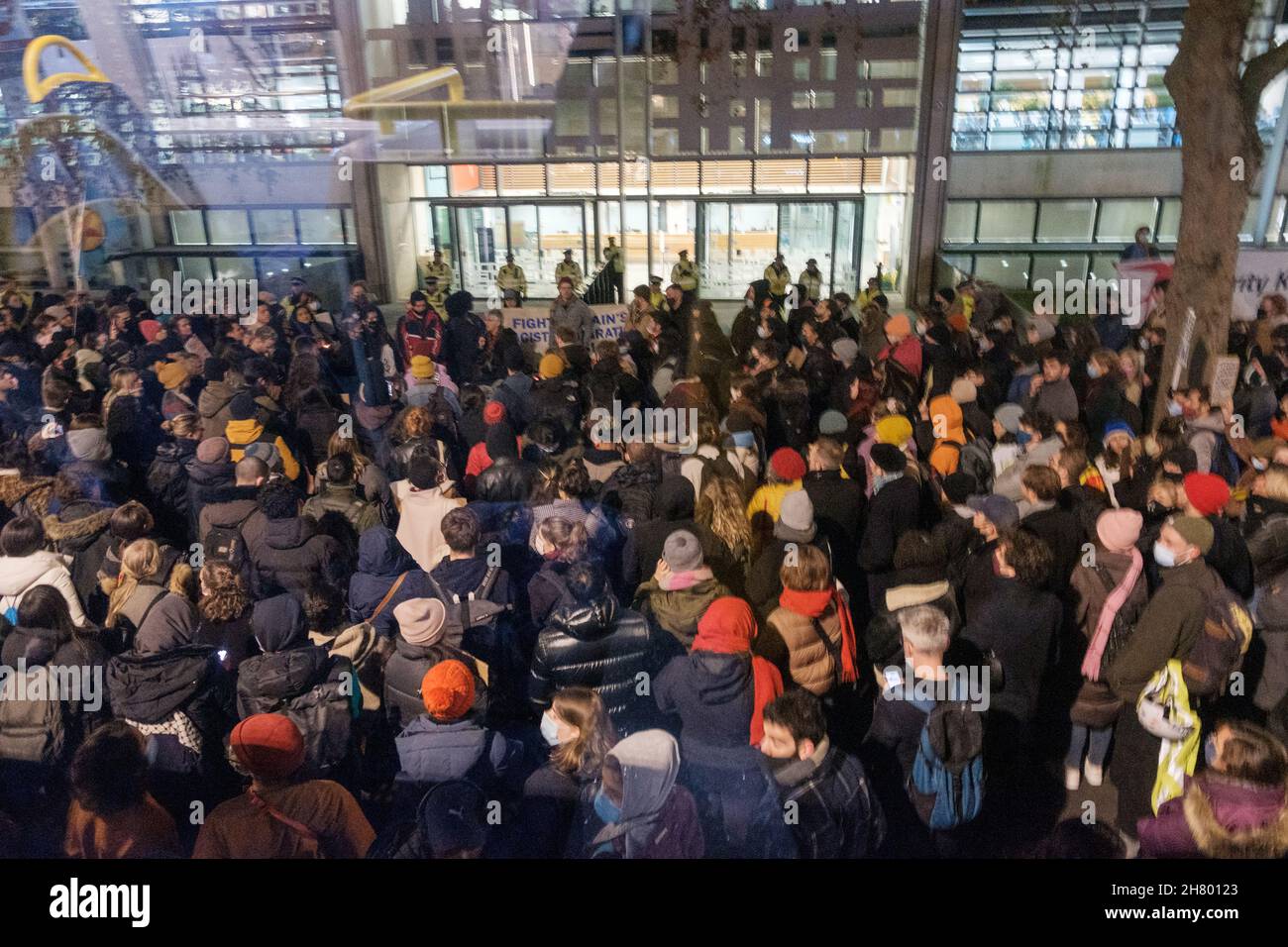 No More Channel Deaths Emergency Protest outside The Home Office after