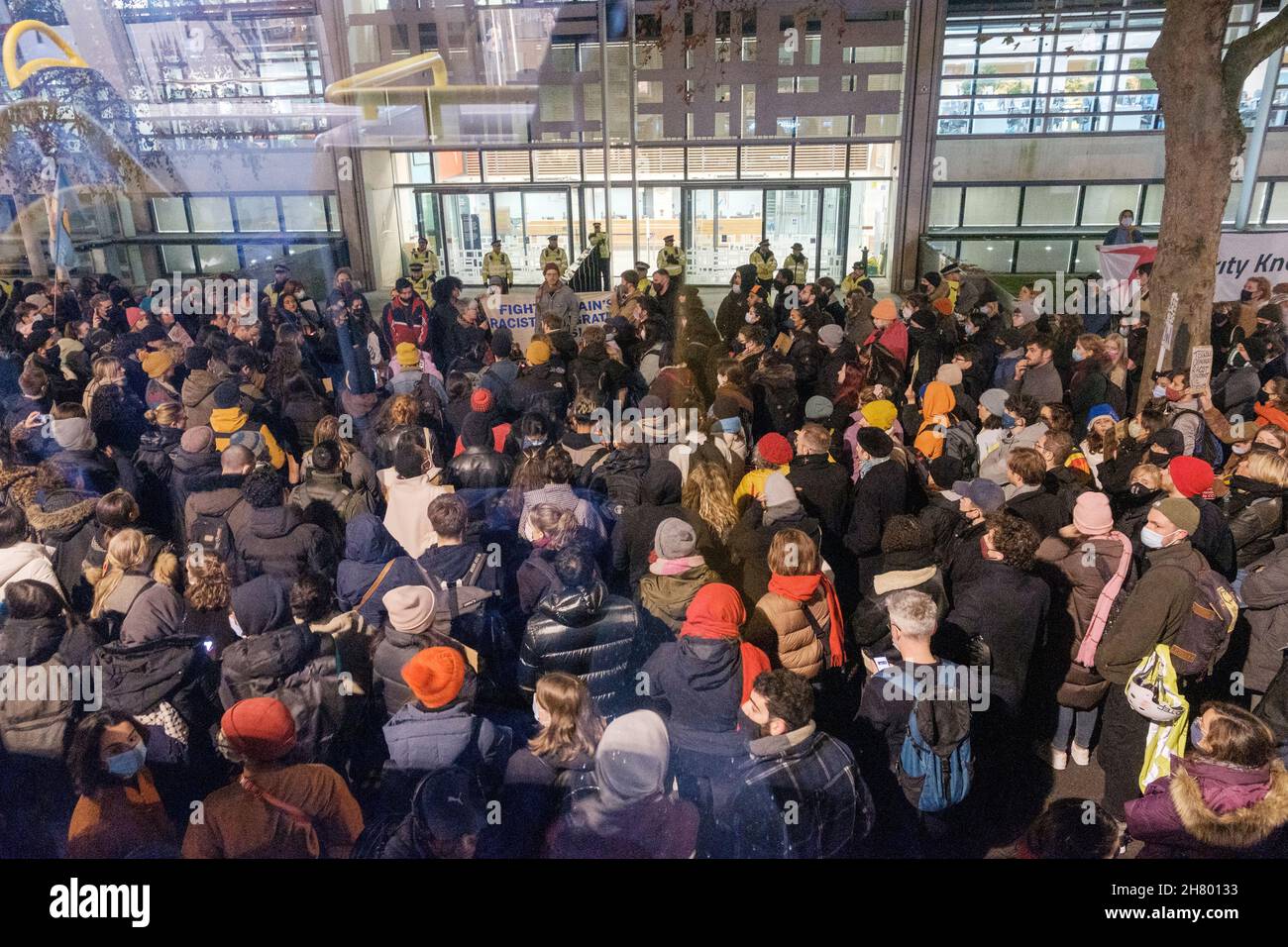 No More Channel Deaths Emergency Protest outside The Home Office after