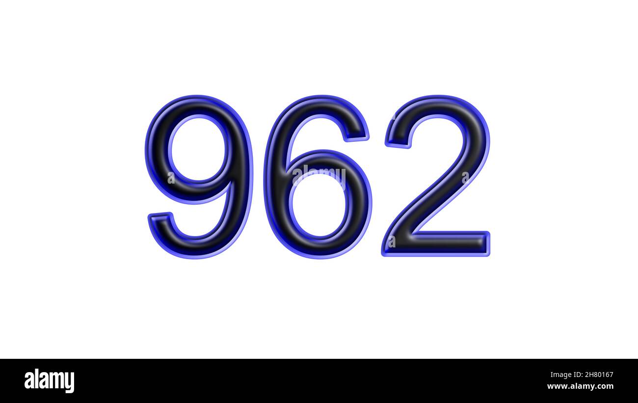 3d number 962 hi-res stock photography and images - Alamy