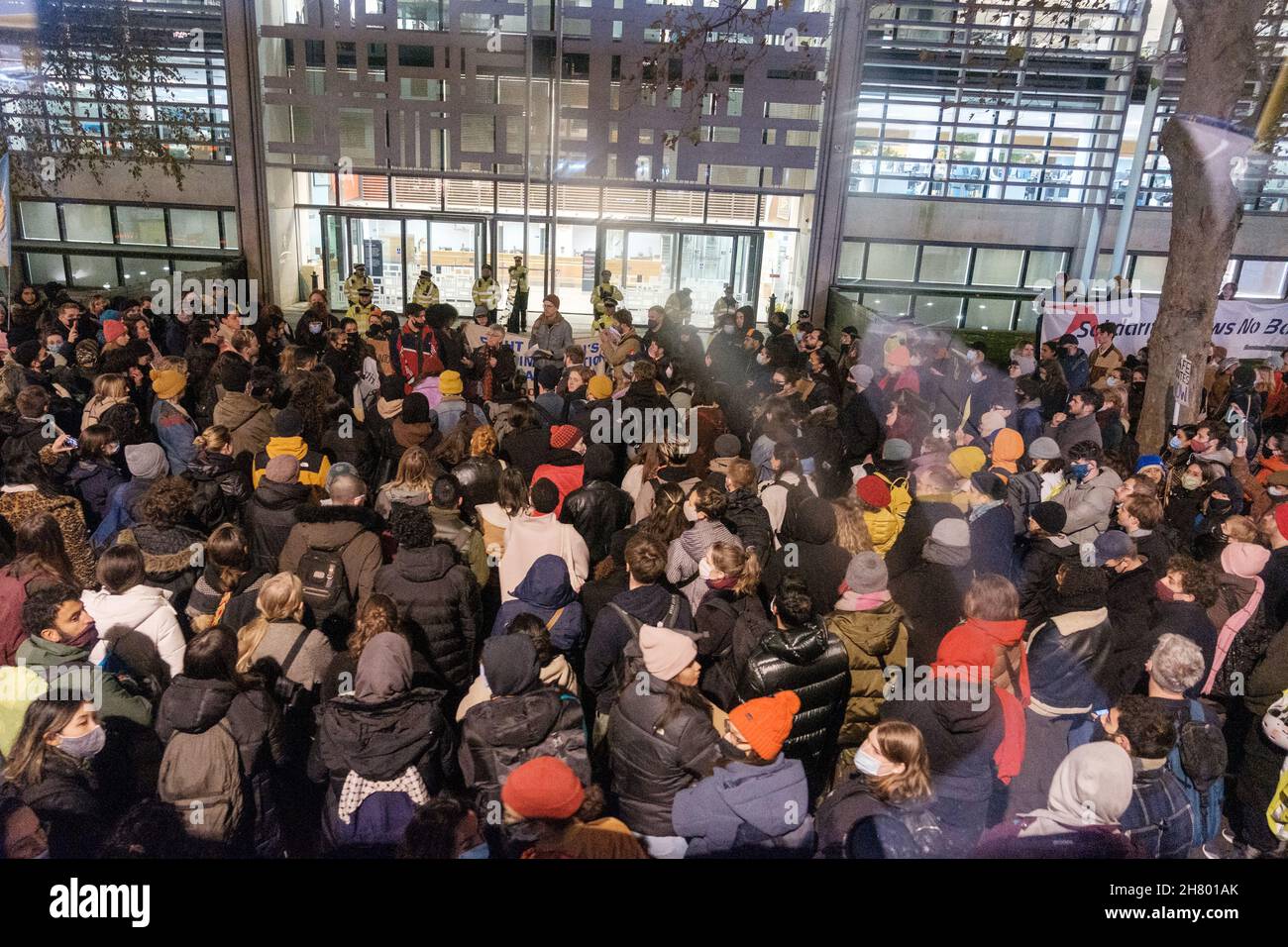 No More Channel Deaths Emergency Protest outside The Home Office after