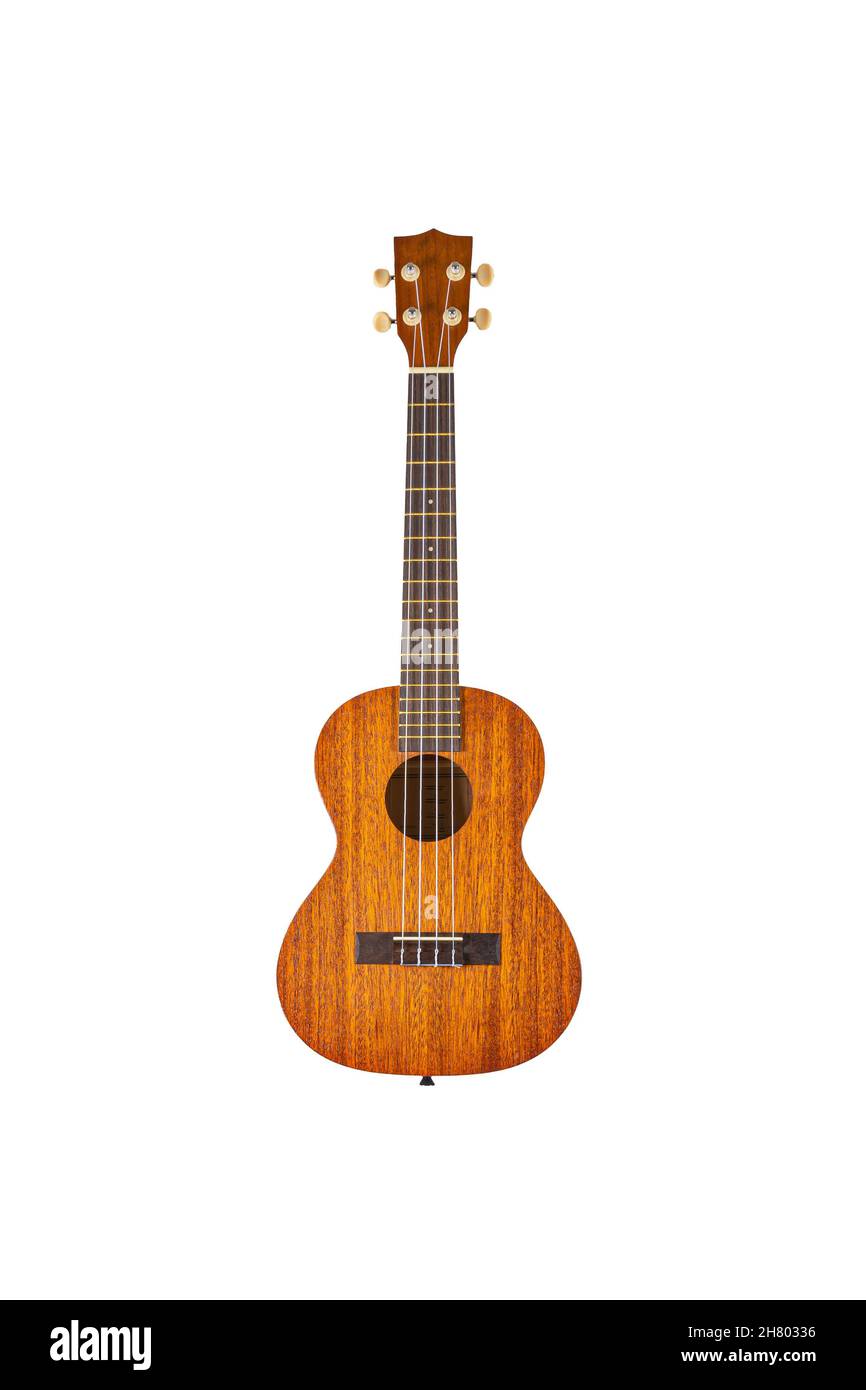 wooden ukulele guitar isolated over white background Stock Photo Alamy