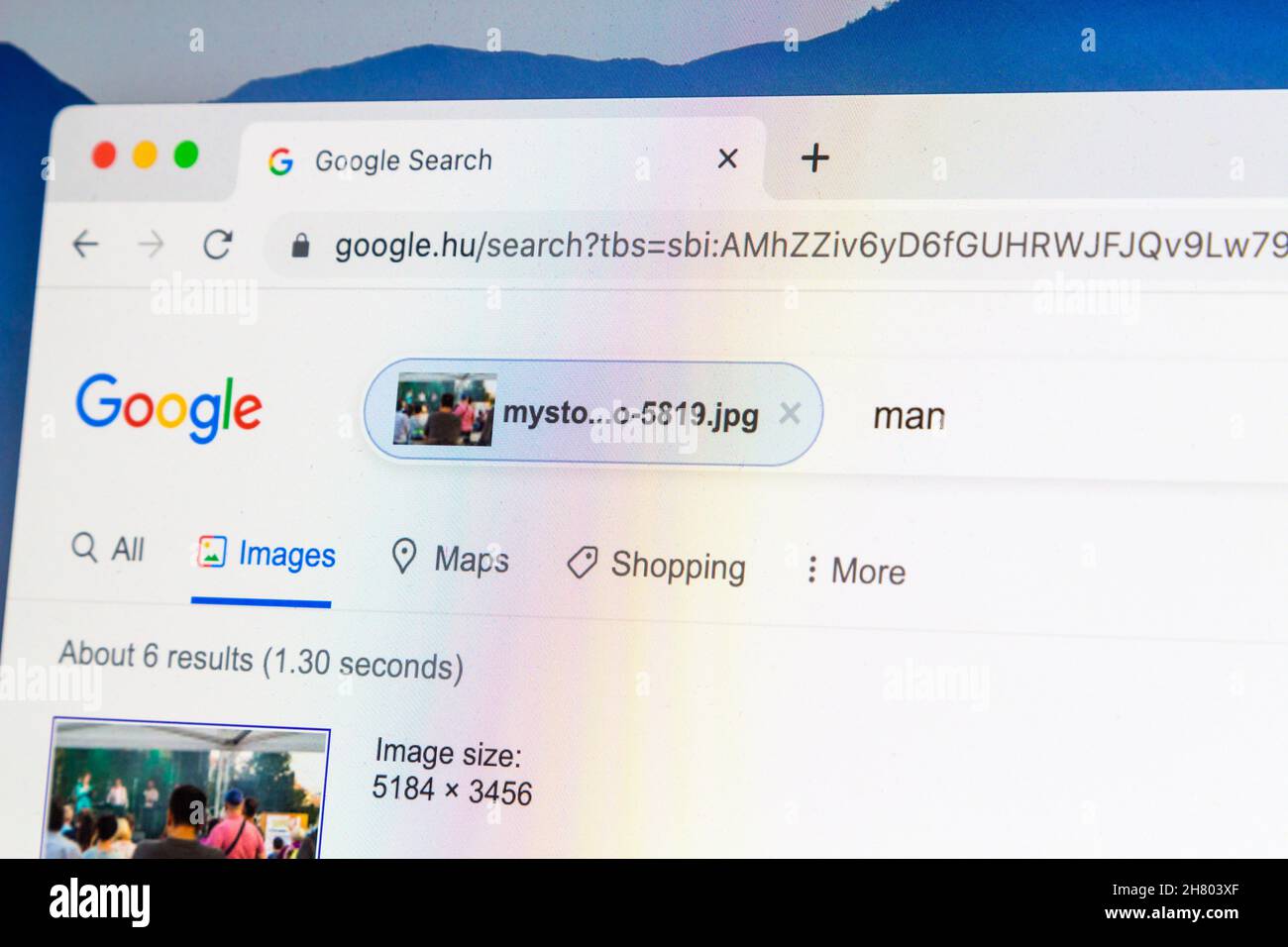 Google Image Search page seen on computer screen in browser Stock Photo ...