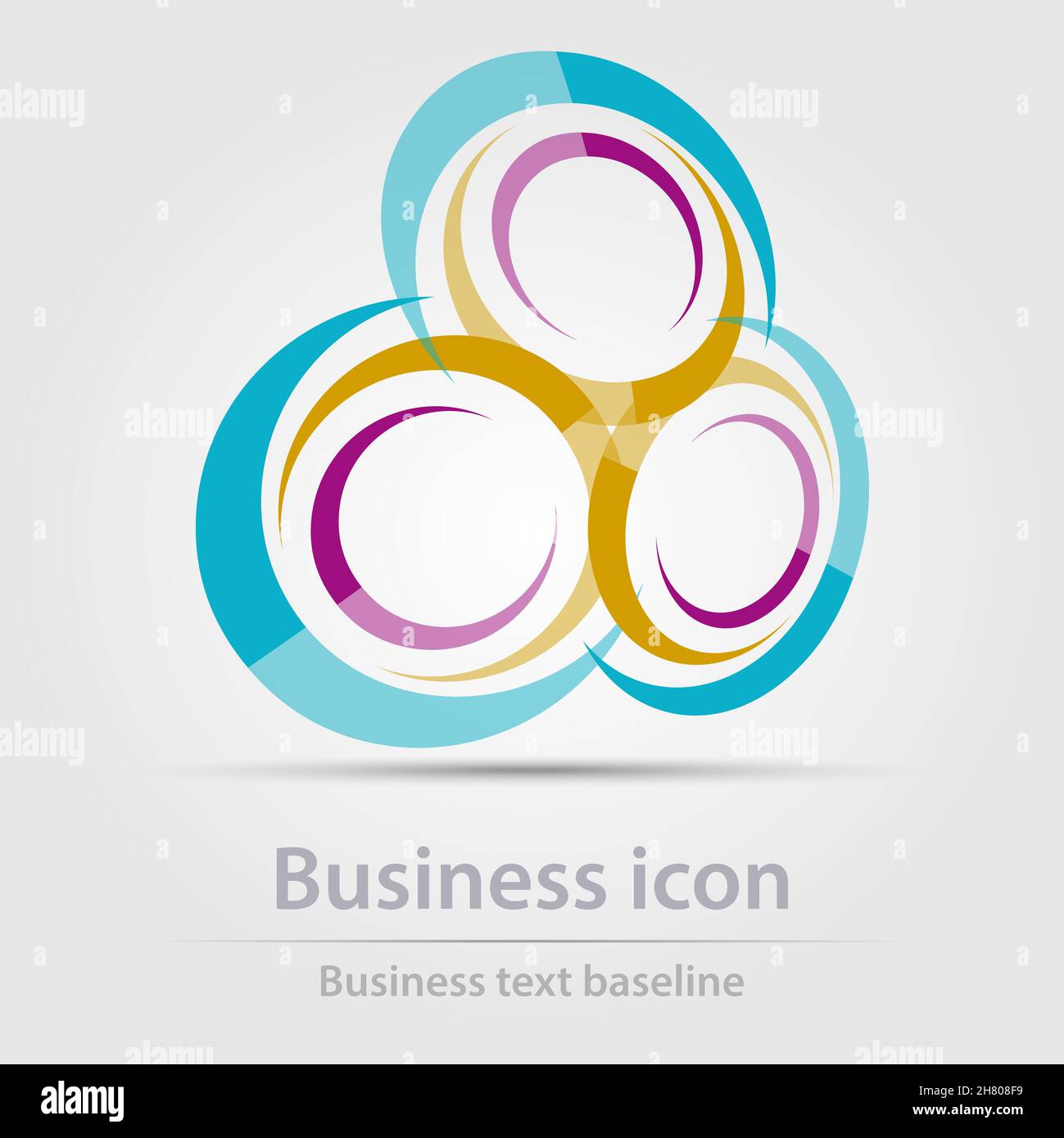 Originally designed color abstract vector business icon for creative design tasks Stock Vector