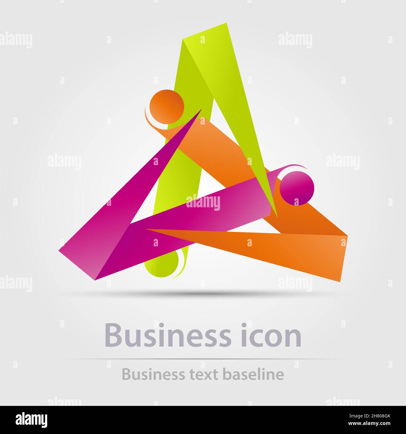 Originally designed color abstract vector business icon for creative design tasks Stock Vector