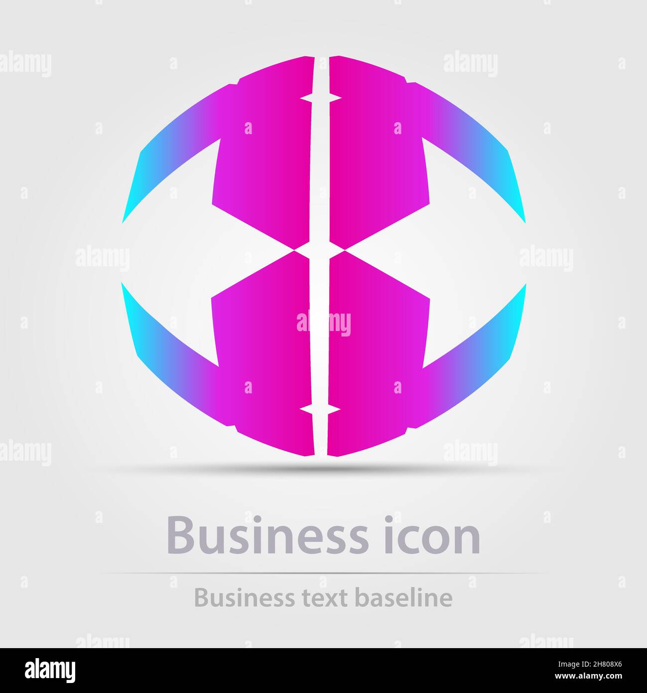 Originally designed color abstract vector business icon for creative design tasks Stock Vector