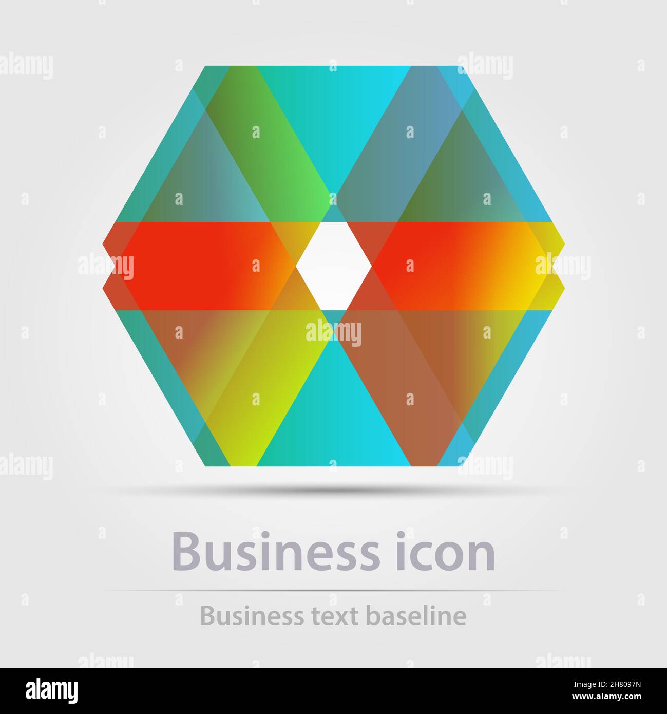 Originally designed color abstract vector business icon for creative design tasks Stock Vector