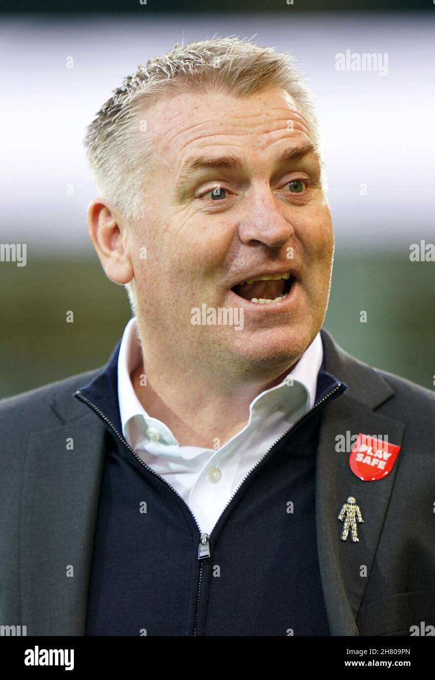 File photo dated 20-11-2021 of Norwich City manager Dean Smith before the Premier League match at Carrow Road, Norwich. Norwich head coach Dean Smith hopes his own brand of man-management rather than just a 'beating with a brush' can help get the best out of the squad in their battle to stay in the Premier League. Issue date: Friday November 26, 2021. Stock Photo