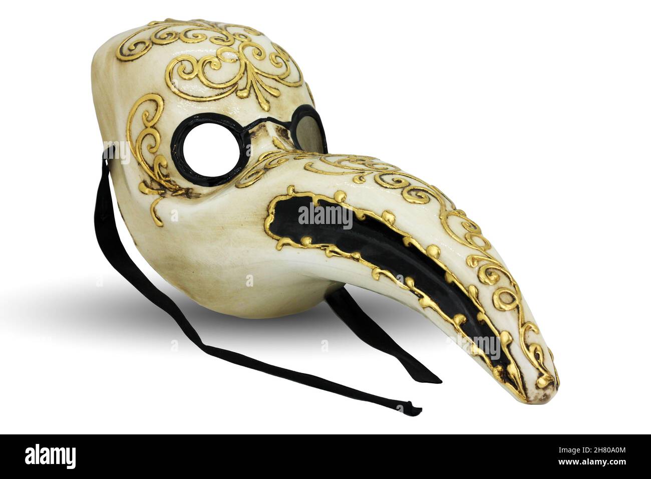 Doctor plague - traditional Venetian carnival mask. Popular souvenir from Venice. Stock Photo