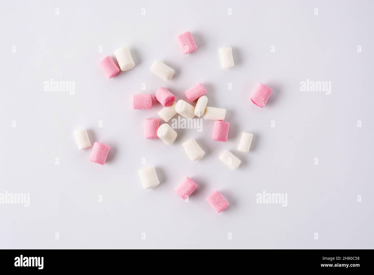 Sweet marshmallows topping isolated on white background Stock Photo - Alamy