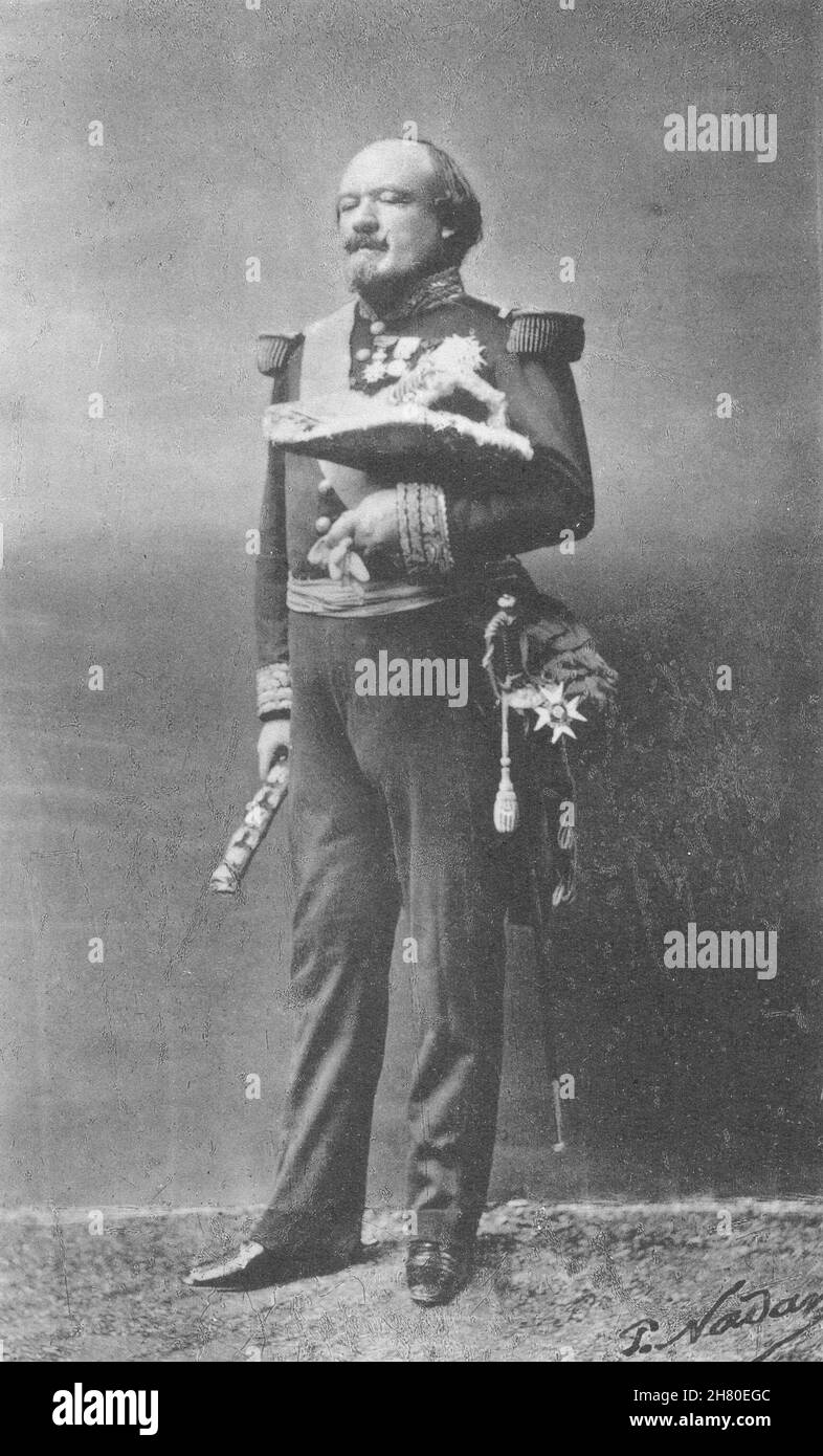 MILITARIA. Portrait of Maréchal Marshal Canrobert, c.1865 1935 old print Stock Photo