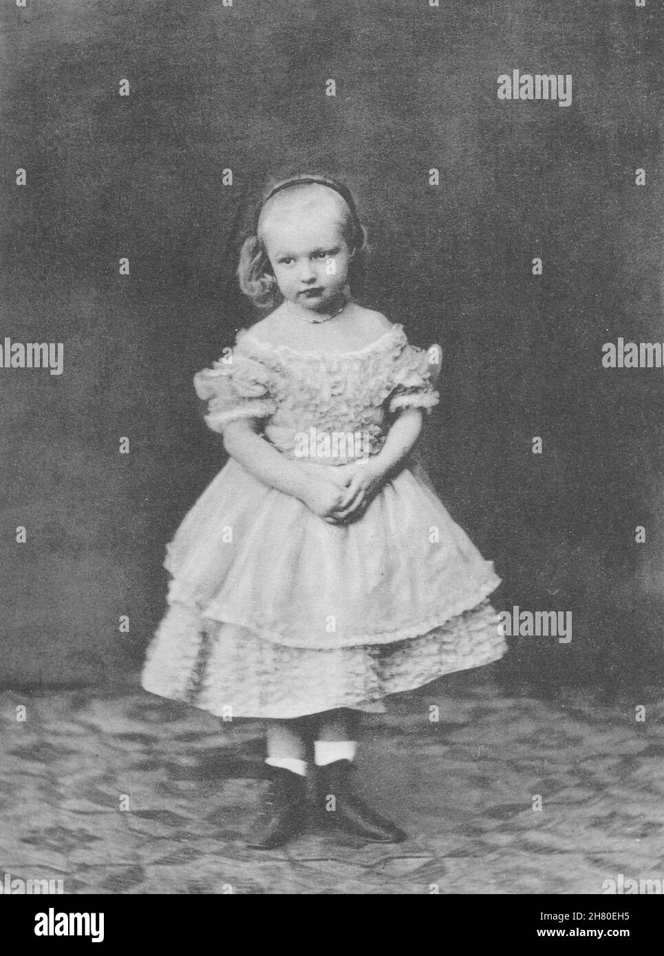 BELGIUM. Portrait of Princesse Louise of Brabant, 1862 1935 old vintage print Stock Photo