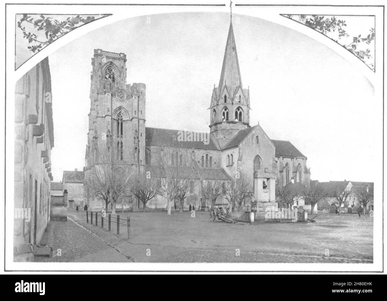 HAUT-RHIN. Église de Rouffach 1929 old vintage print picture Stock Photo