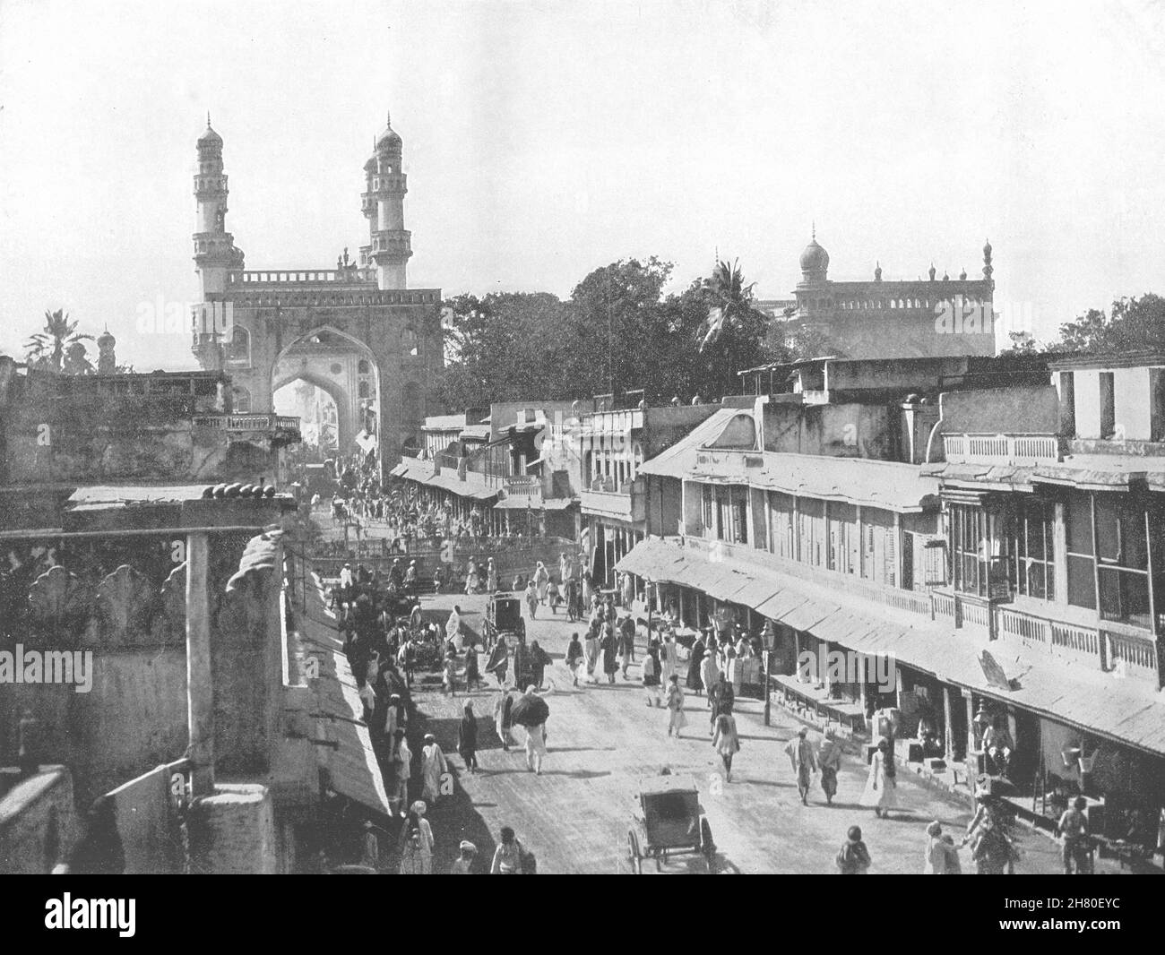 Char minar hyderabad india Black and White Stock Photos & Images - Alamy