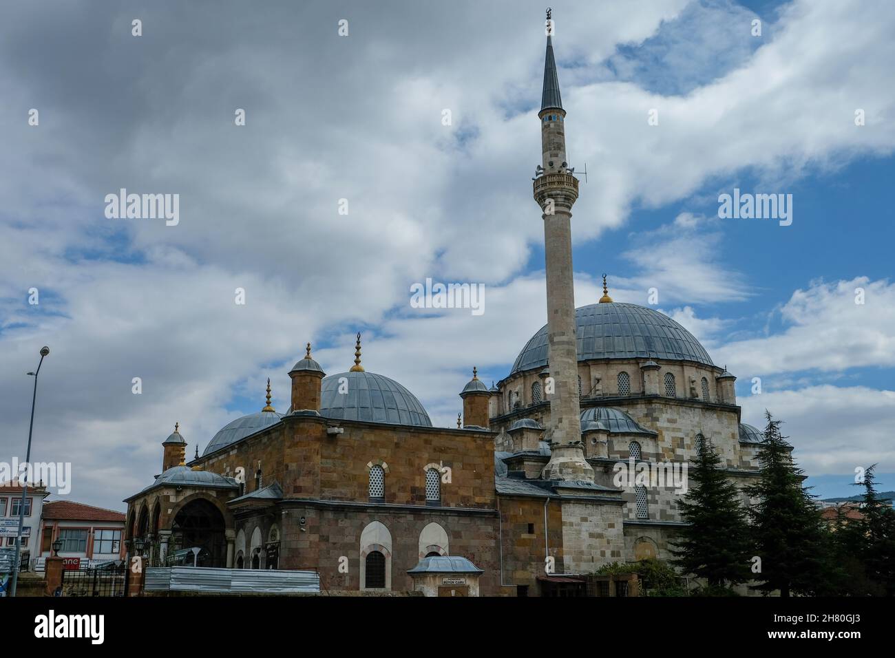 Capanoğlu Mosque, which is popularly known as the Great Mosque or Ulucami, is one of the important examples of the Turkish architectural style in Anat Stock Photo