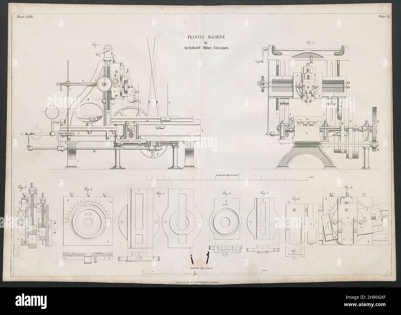 Engineering drawing of machine hi-res stock photography and images - Alamy