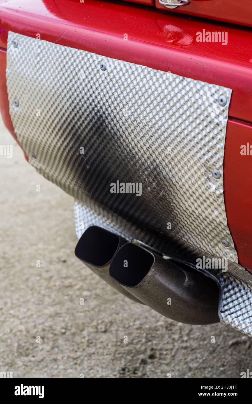 Close up detail of an Alfa Romeo 155 TS classic Italian sports touring racing car Stock Photo