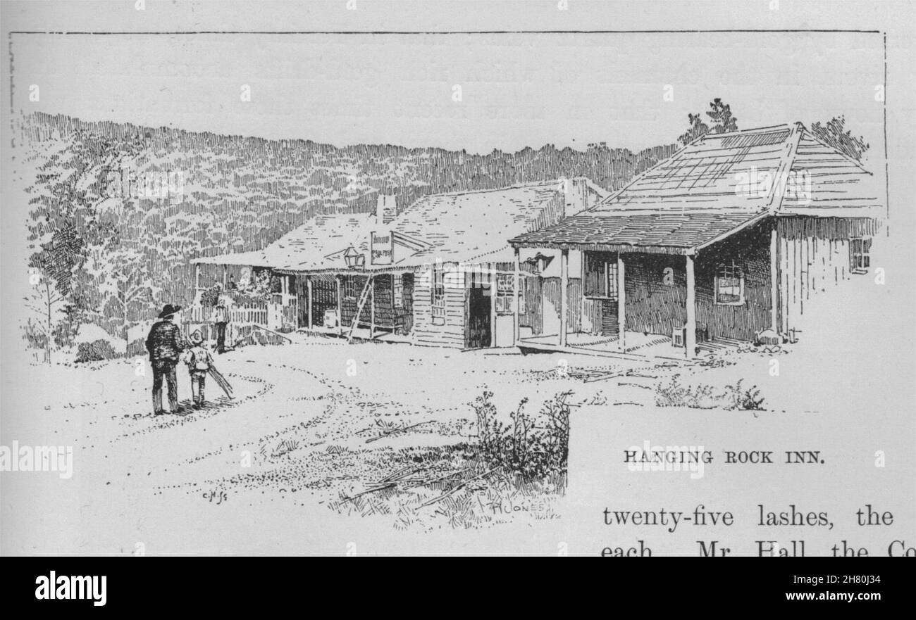 Hanging Rock Inn. Australia 1890 old antique vintage print picture