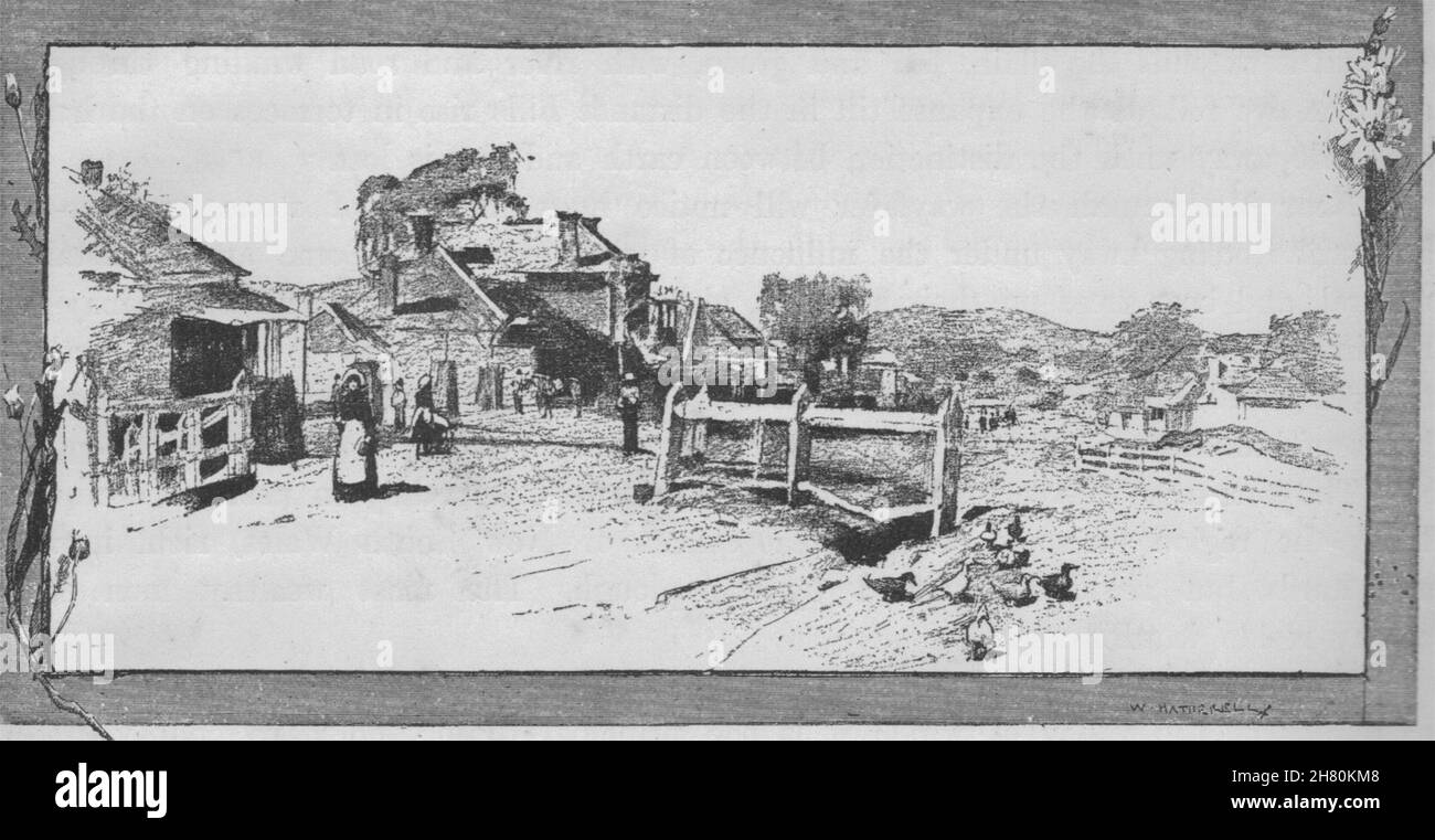 Murrurundi. The Hunter Valley. Australia 1890 old antique print picture Stock Photo