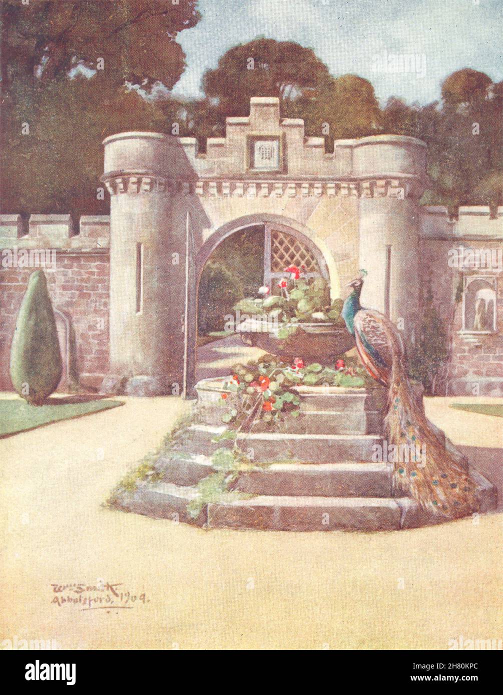 SCOTLAND. The Gateway, Abbotsford 1912 old antique vintage print picture Stock Photo