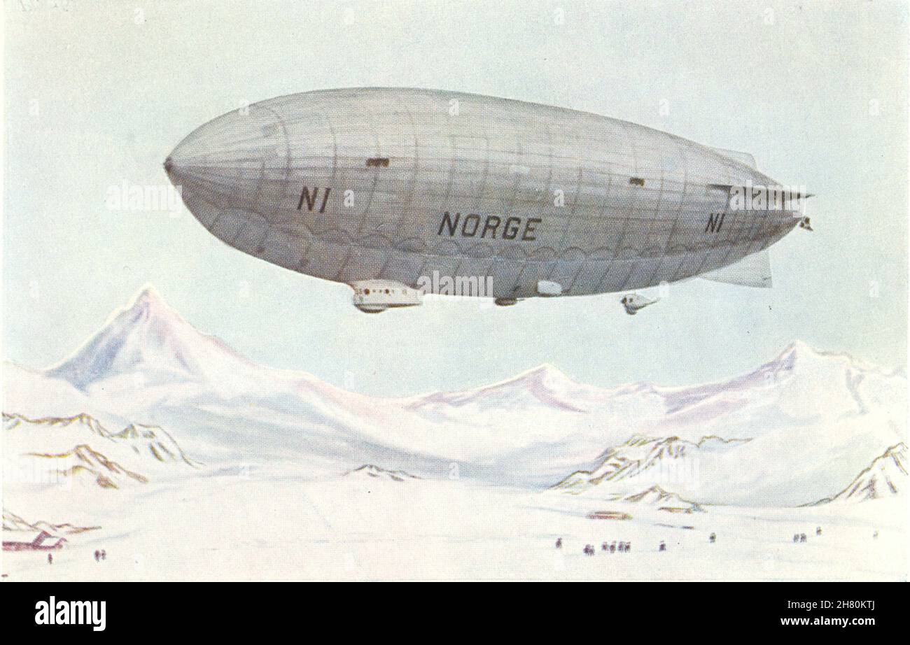 Vintage Postcard~ Semi-Rigid Airship Norge 