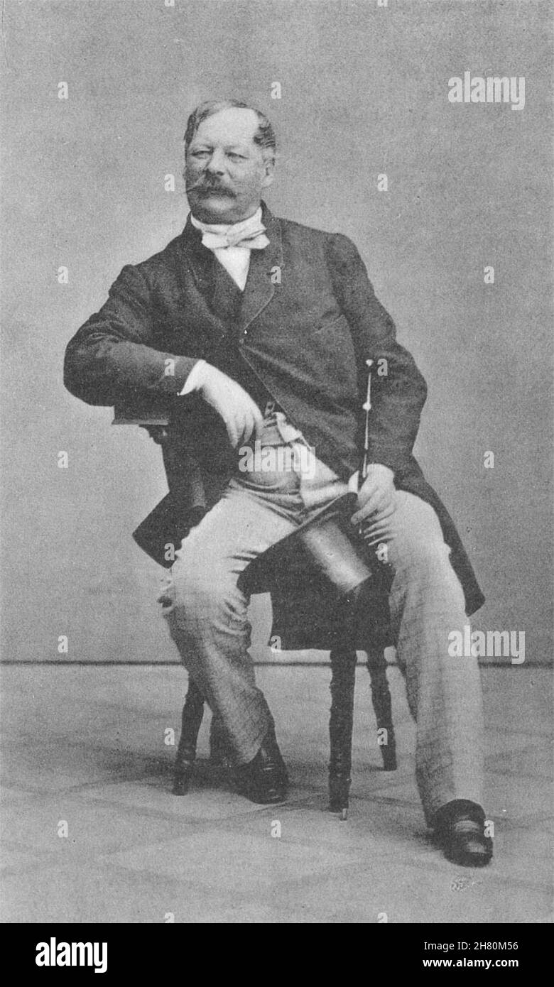 MILITARIA. Portrait of Baron von Stampach, 1862 1935 old vintage print picture Stock Photo