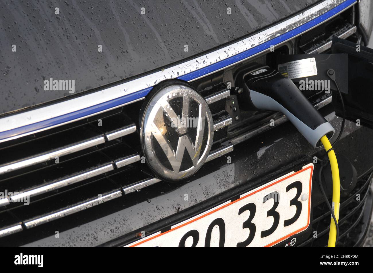 Copenhagen/Denmark./26 November 2021/ German electric vw cars chagring