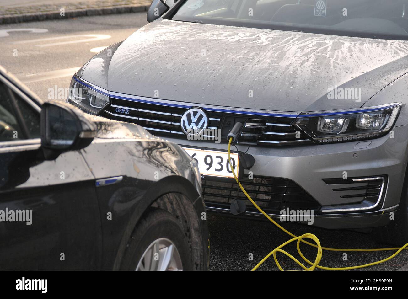 Copenhagen/Denmark./26 November 2021/ German electric vw cars chagring