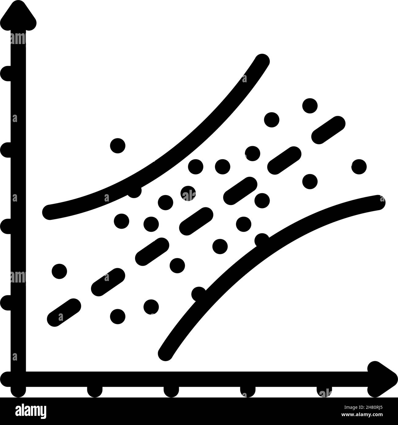 linear regression line icon vector illustration Stock Vector Image ...