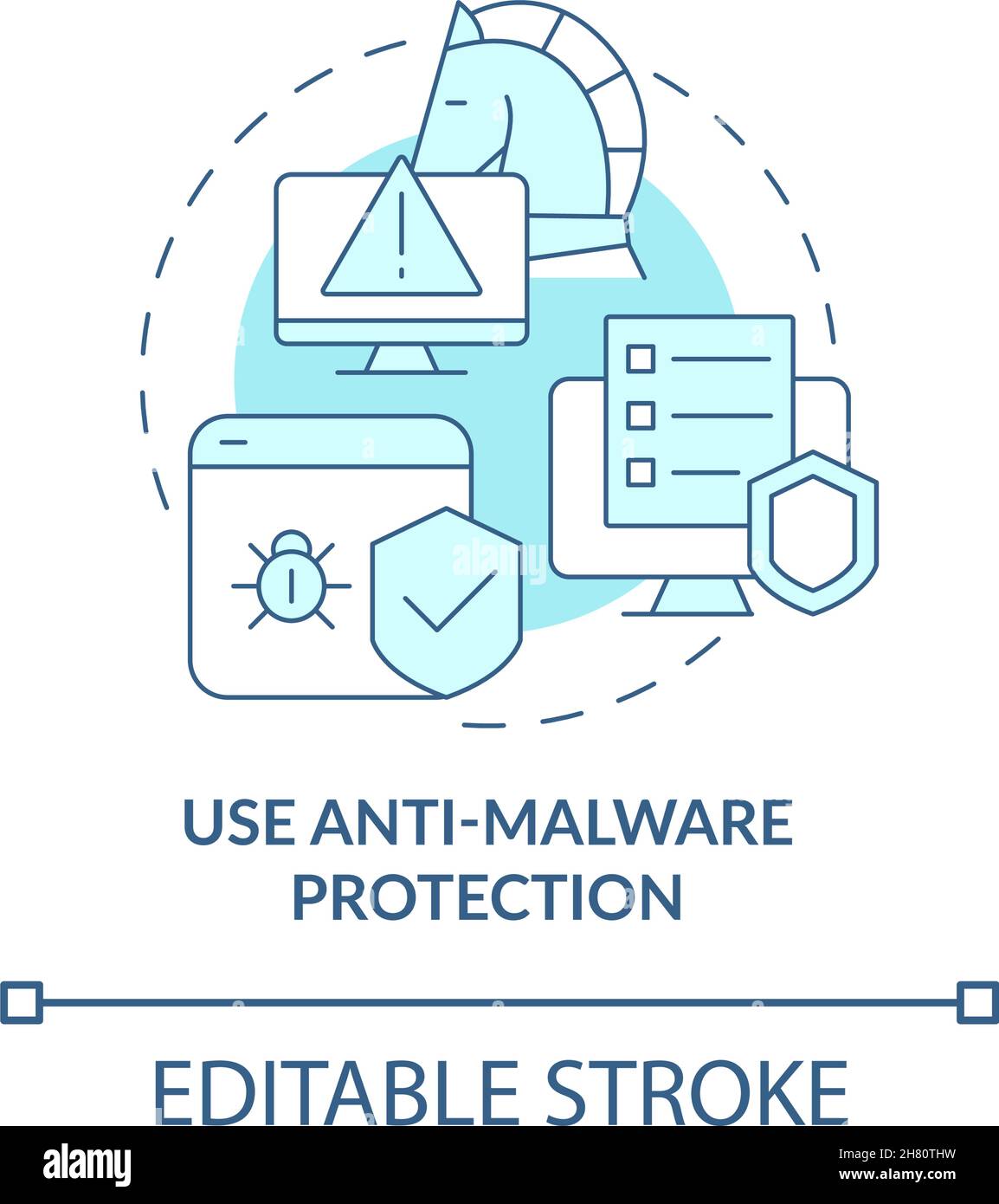 Malware defense Stock Vector Images - Alamy