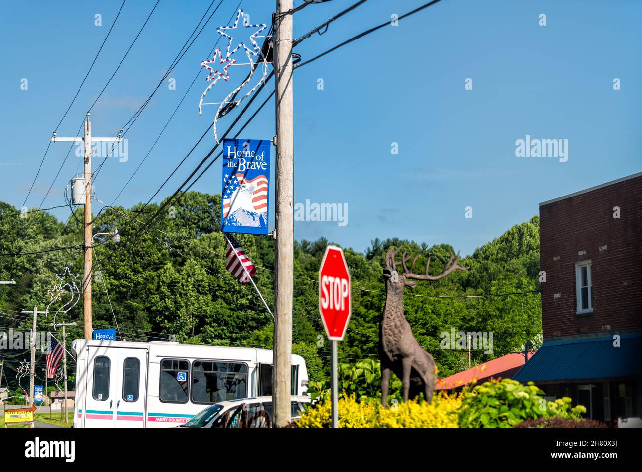 Banner Elk, USA June 23, 2021 Banner Elk city small town village in