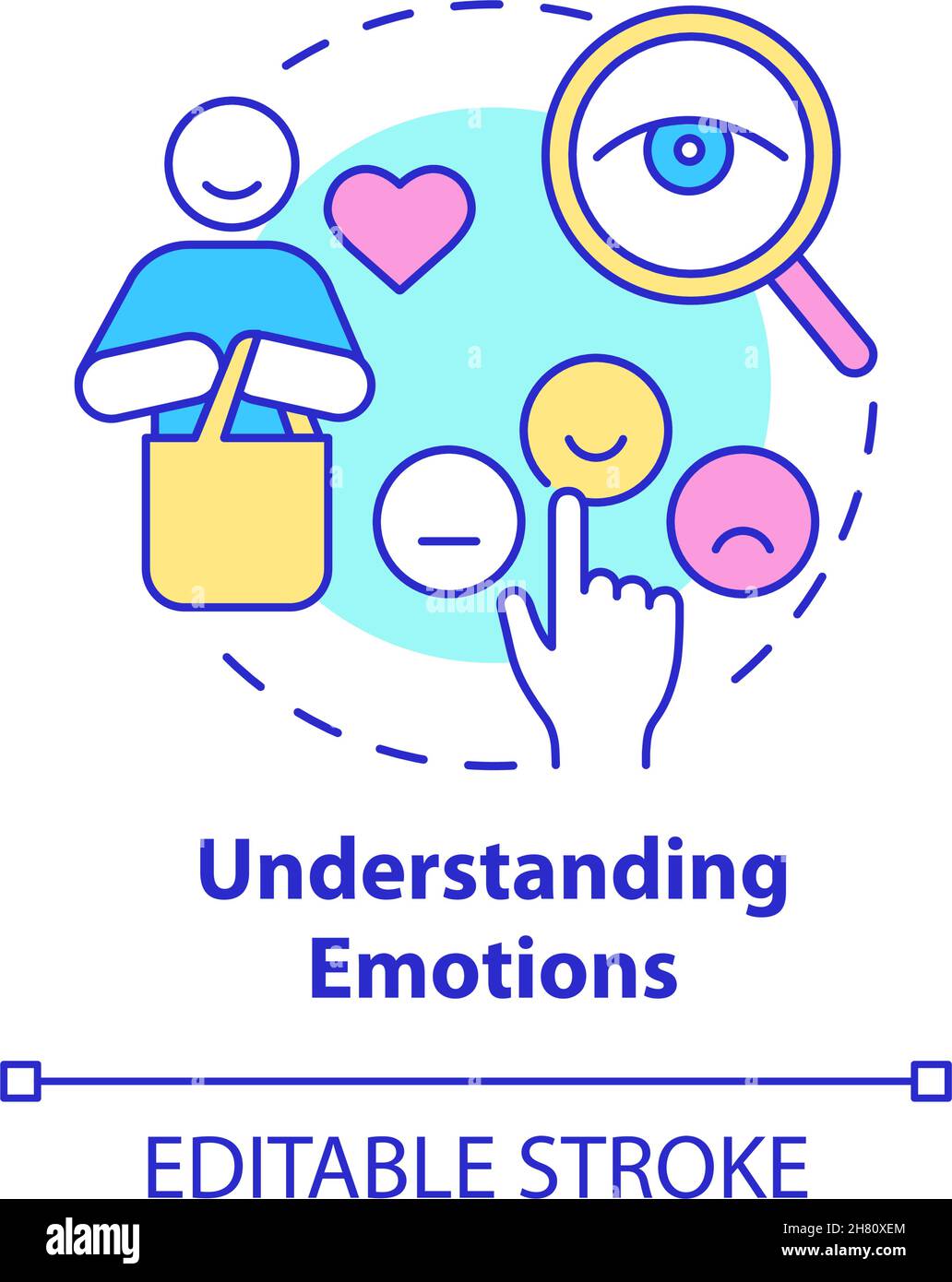 Understanding emotions concept icon Stock Vector Image & Art - Alamy