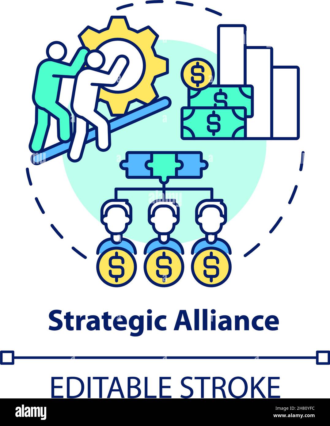 Strategic alliance concept icon Stock Vector Image & Art Alamy