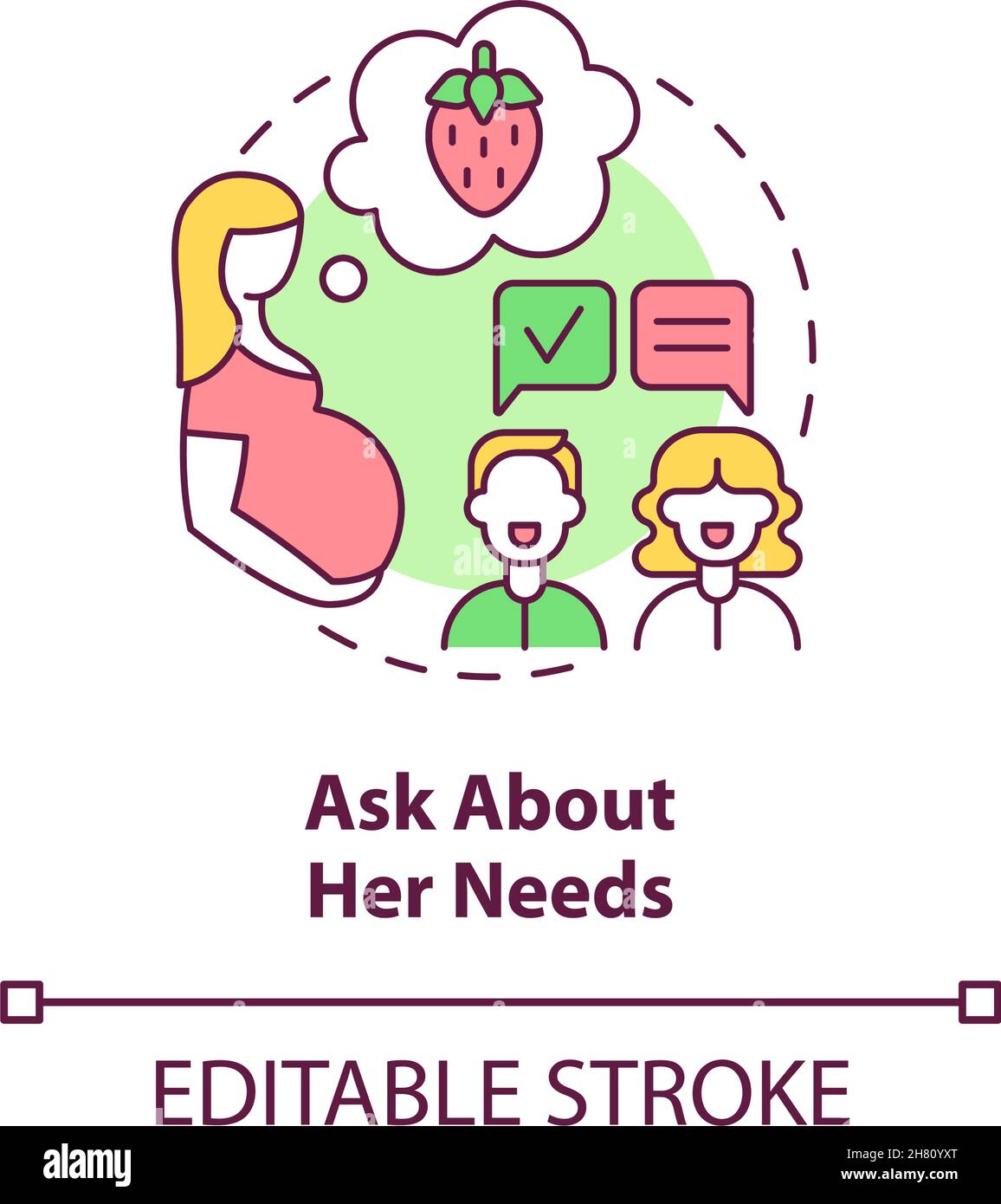 Ask about her needs concept icon Stock Vector Image & Art - Alamy