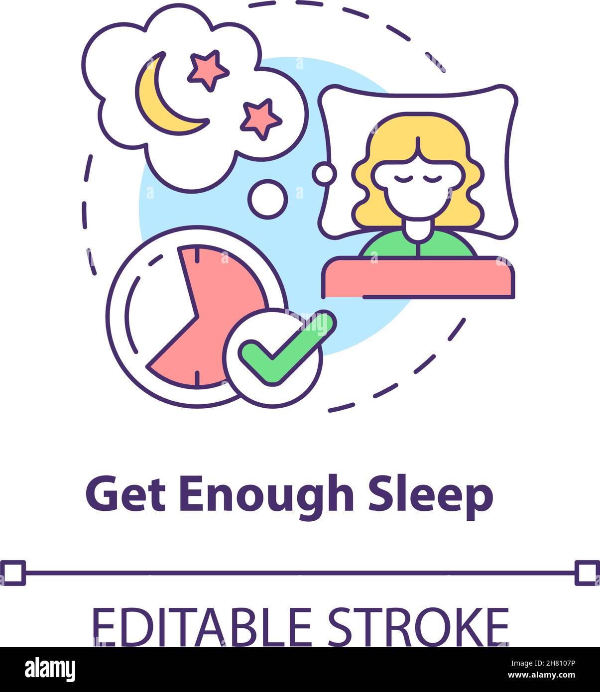 Get enough sleep concept icon Stock Vector Image & Art Alamy
