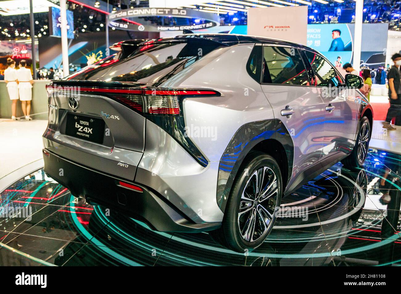 Toyota BZ4X prototype EV on display at the 2021 Guangzhou Auto Show ...