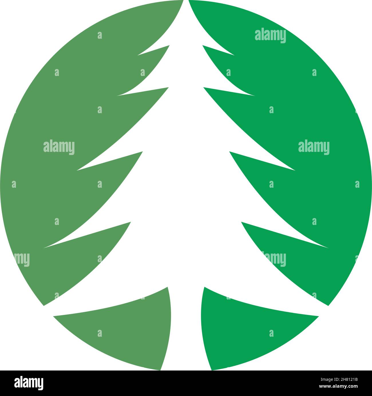 Christmas Tree icon flat design template vector Stock Vector