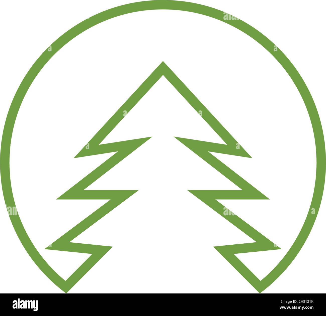 Christmas Tree icon flat design template vector Stock Vector Image ...
