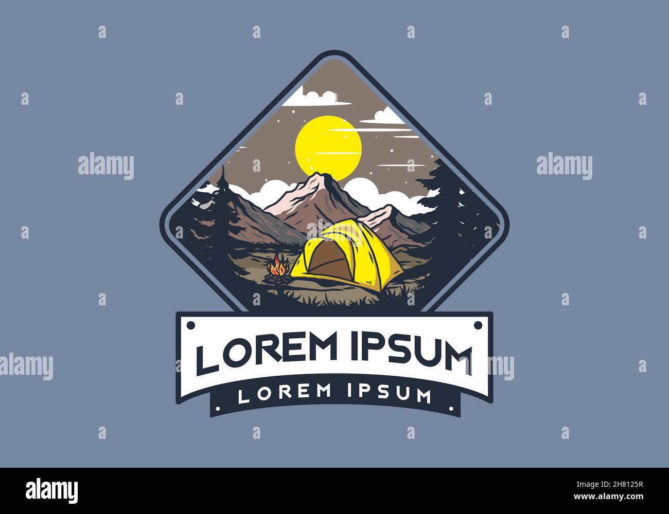 Dome tent camping illustration graphic design Stock Vector Image & Art ...