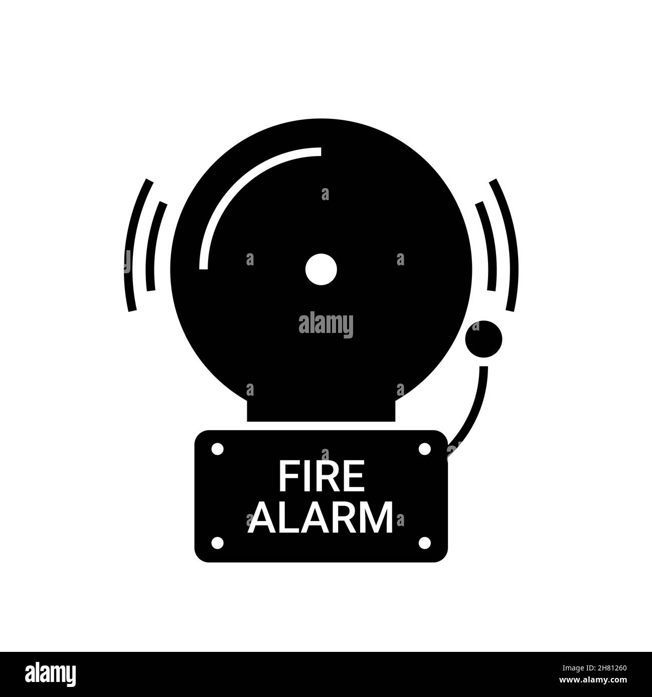 Fire alarm emergency vector icon. Fire alert danger symbol Stock Vector